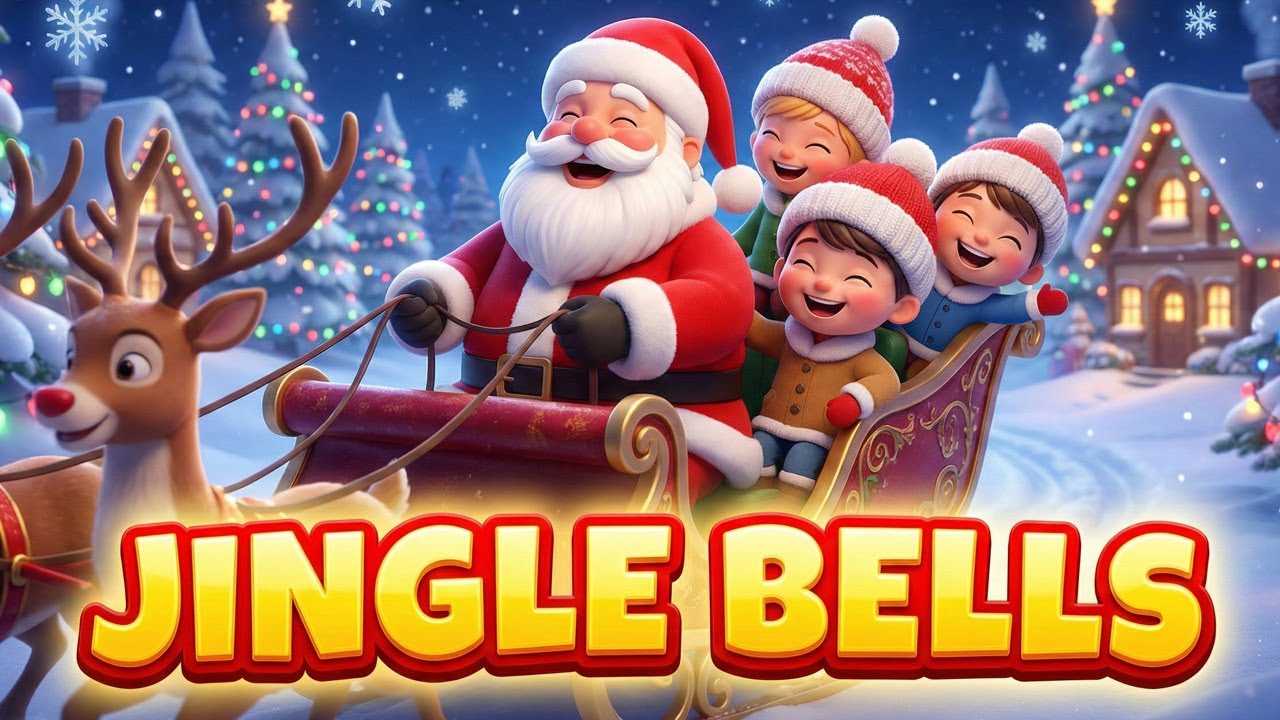 Jingle Bells Christmas Song, Nursery Rhymes | Kids & Toddlers Dance, Fun Activities