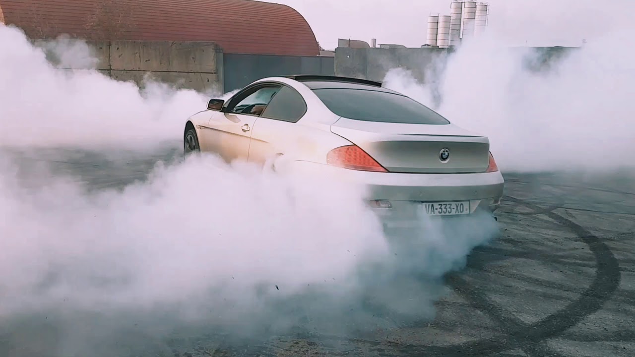 BMW 645 e63 Burnout drift - YouTube
