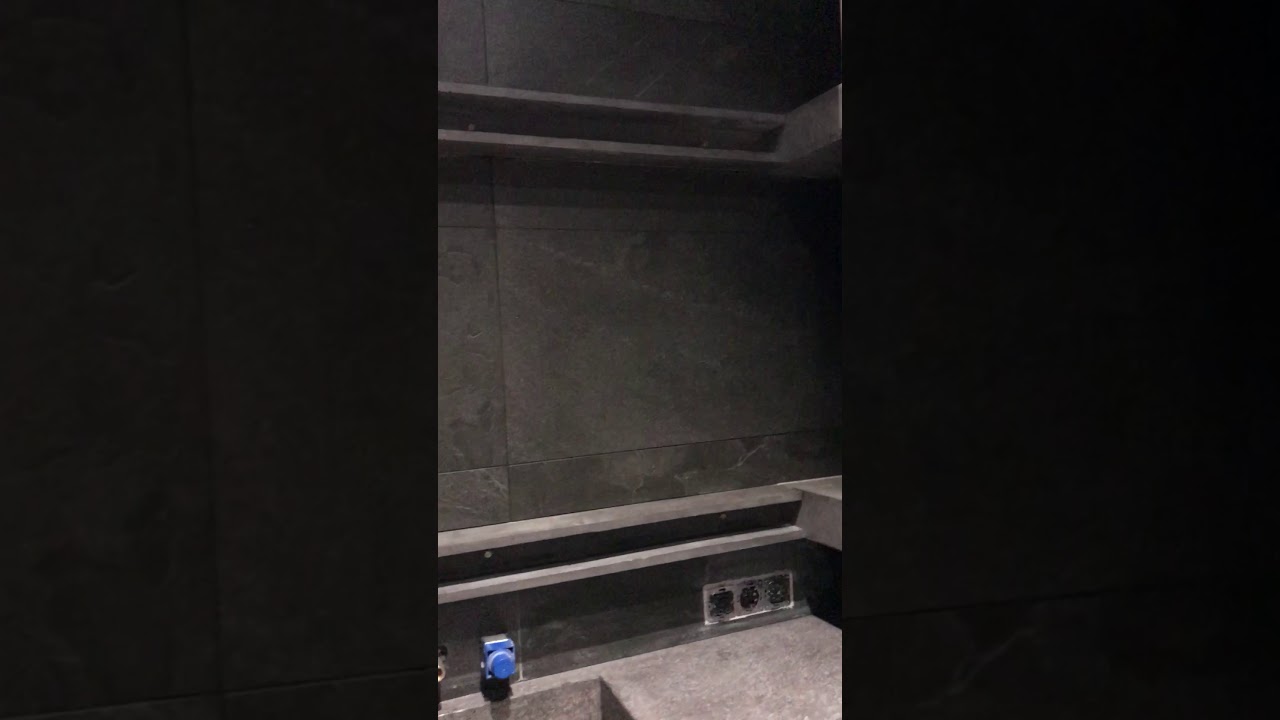 Раковина с щелевым сливом на объекте. - YouTube