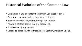 LLB and Ghana School of Law Exams- SOURCES OF LAW (5)- THE COMMON LAW OF GHANA by GHANA LAW  TV 343 views 9 days ago 1 hour, 50 minutes