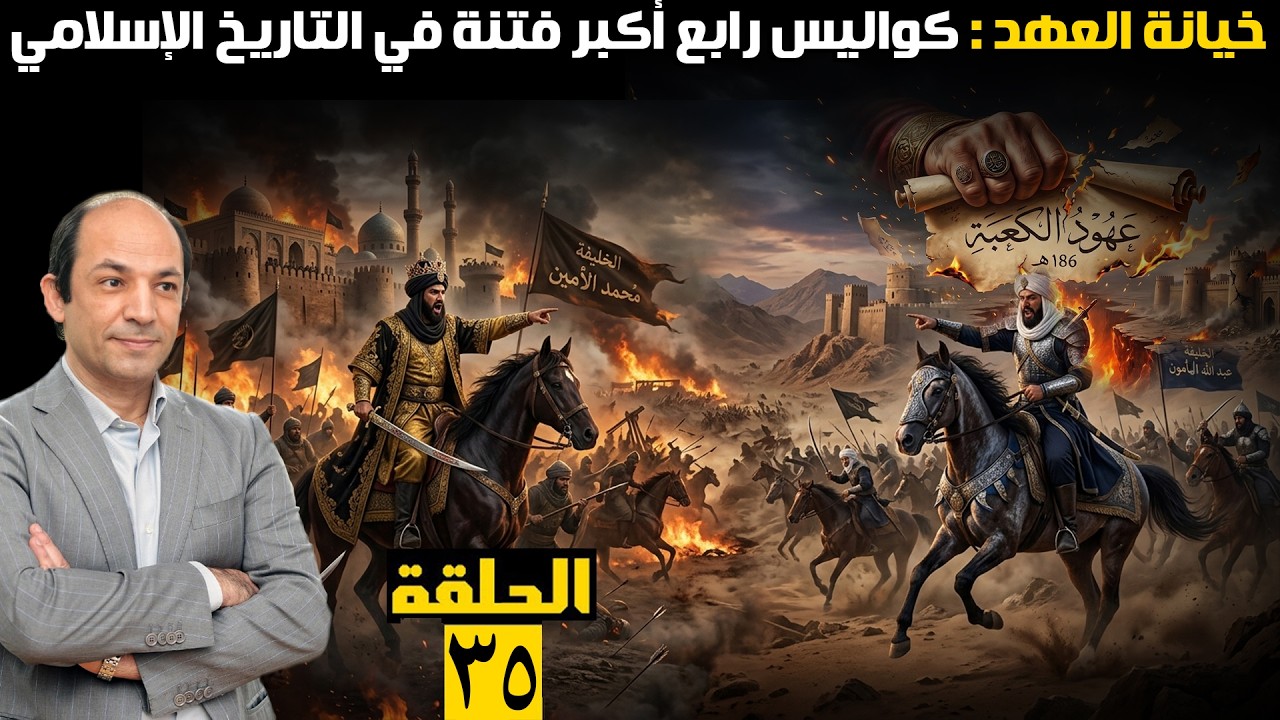 الصورة المصغرة للحلقة 35: فتنة الأخوين: كيف تحول صراع الأمين والمأمون لصدامٍ بين العرب والفرس وحربٍ دينيةٍ بين إمام وخليفة؟