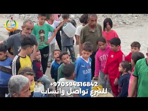 تيسير قافلة مياه إلى الأسر الصامدة في مخيم جباليا تنفيذ فريق ابو حمزة الإغاثي