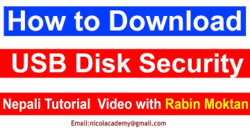 How to Download USB Disk Security full version with serial key by Rabin Moktan Nepali Video Tutorial