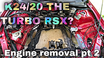 K24/20 SWAPPING THE TURBO RSX! engine removal pt. 2