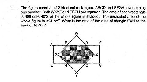 2019 Rosyth Prelims Q11 - Area Ratio | 2 Methods | Rectangles Squares unshaded Triangle | PSLE Maths