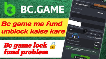 Bc game lock🔒 fund problem||Bc game me fund unblock kaise kare||Bc game locked money withdrawal.