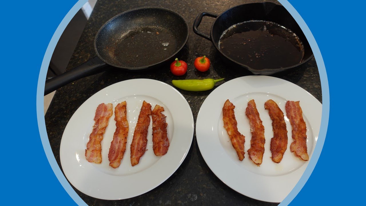 🥓Bacon - How To Cook Bacon🥓. Plus - Non Stick Frying Pan Versus Cast Iron Frying Pan.