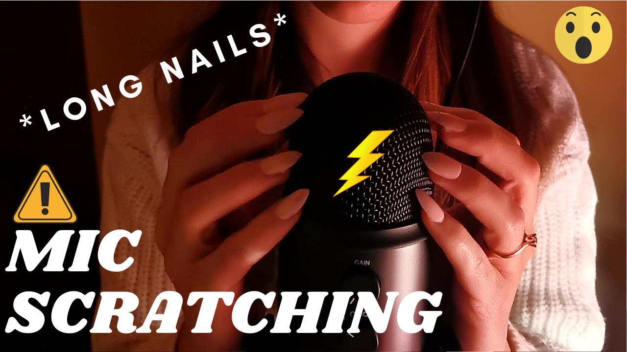 ASMR - FAST and AGGRESSIVE MIC SCRATCHING with LONG NAILS 🤤 - YouTube