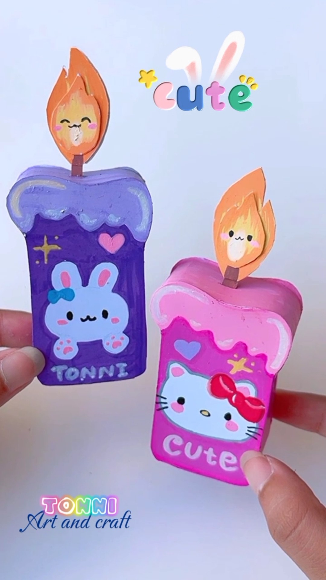 DIY Cute paper candle?️ #shorts #tonniartandcraft #craft #love #diy #art