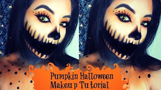 Pumpkin Halloween Makeup Tutorial '18