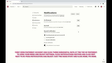 HOW TO ENABLE JUST THE GOOD STUFF (PUSH NOTIFICATION) IN PINTEREST (DESKTOP)