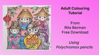 Adult Colouring Tutorial People from Meine Reise Durch Asien free download by Rita Berman