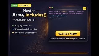 Array.includes - Complete Javascript Tutorial