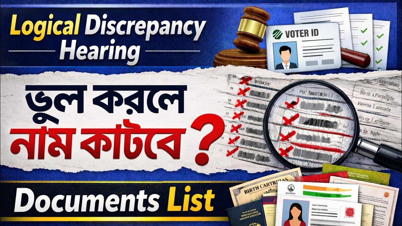 SIR Logical Discrepancy Hearing | কোন ডকুমেন্ট লাগবে? | Voter List Hearing 2026🔥
