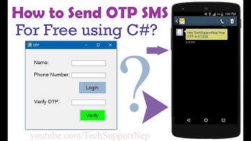 How to Generate and Send OTP SMS For Free using C#.NET?[With Source Code]