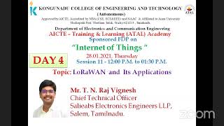 KNCET - ATAL FDP on IoT Session 10(28.01.2021)