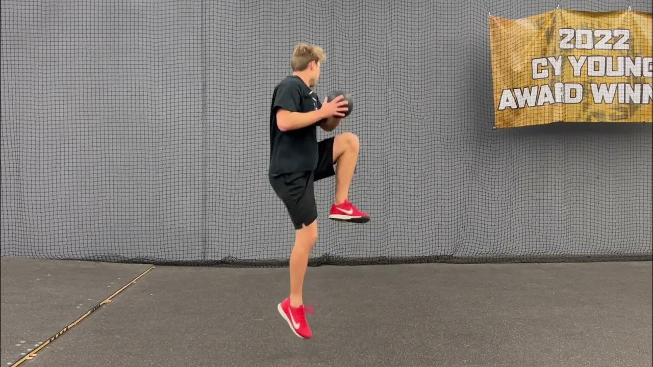 Small Med Ball Drill How to Improve Pitching Mechanics/Velocity [P2