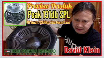 HUPER 18 1200W CARBONE CONE -- 131db SPL -- DAVID KLEIN -- 2020