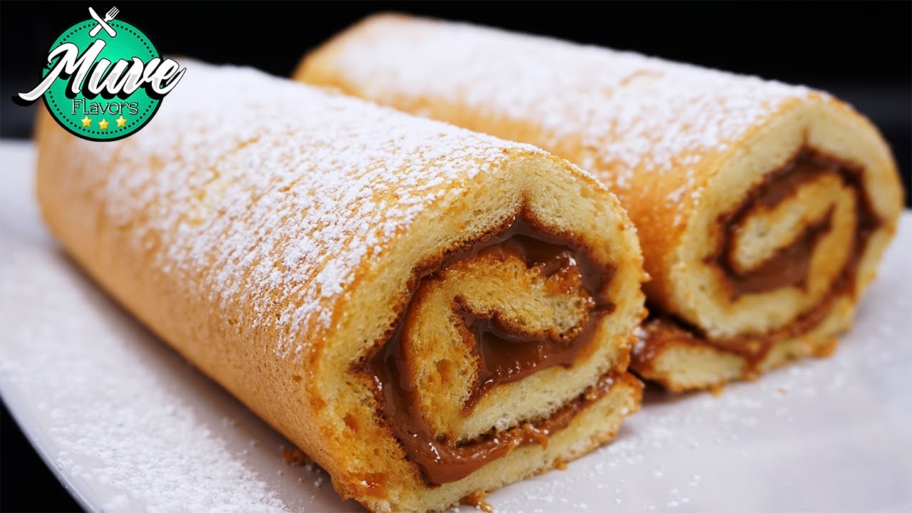 Brazo gitano relleno de DULCE DE LECHE fácil y rápido | Muve Flavors -  YouTube