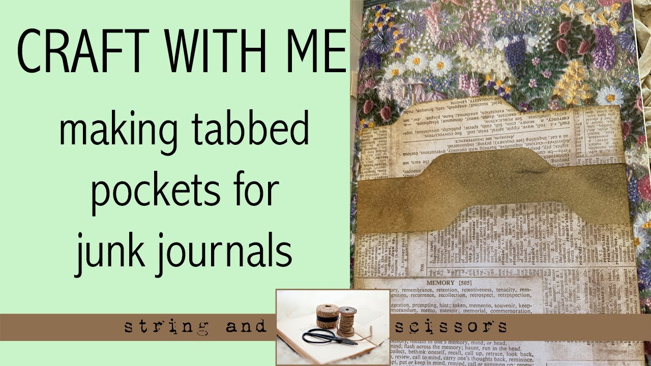Craft with me : making tabbed pocket for junk journals - YouTube