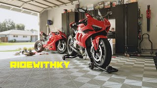 Lets LOWER a 2023 PANIGALE V4 (AELLA LOWERING LINK) + First Service DEALERSHIP DAMAGE screenshot 1
