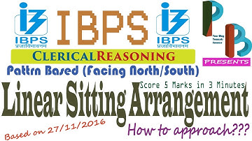 IBPS Clerk Prelims Reasoning | Pattern Based Linear Sitting Arrangement