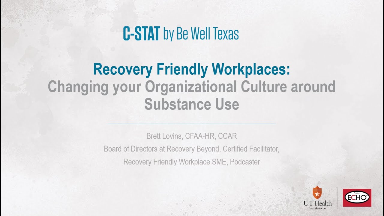 RSS ECHO | November 19 | Recovery Friendly Workplaces: Changing ...