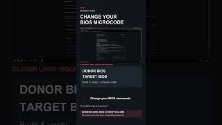 Change Your BIOS Microcode with Roch Microcode 🔧 #Shorts
