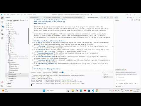CS50x Final Project Calorie Tracker Website