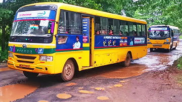 Pothole : APSRTC Bus Driving off road | Bus driving skills India | APSRTC Bus driving Telegu