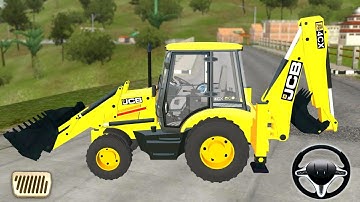 JCB Backhoe Loader Driving - Bus Simulator Indonesia #3 - Android Gameplay