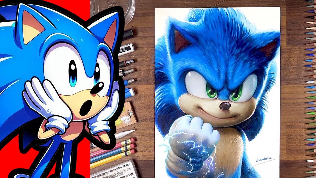Sonic Reacts To MOST REALISTIC SONIC DRAWING!