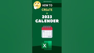 Create a 2023 Calendar in Excel #shorts #youtubeshorts #viral #howto #2023  #trending