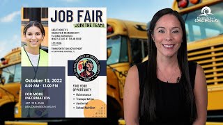 School District of Osceola County Job Fair on October 13th