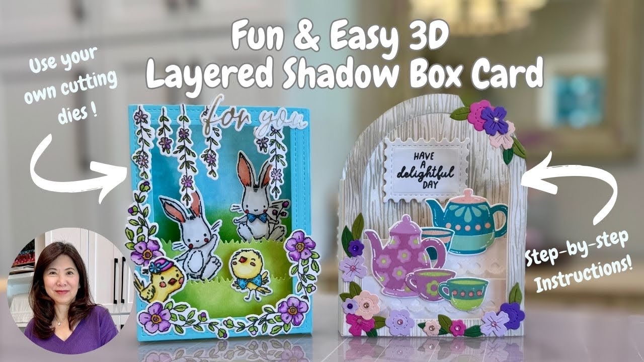 Make a 3D Layered Shadow Box Card with Your Own Layer Dies