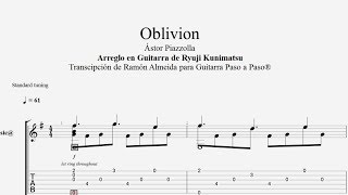 Video thumbnail of "OBLIVION - Astor Piazzolla - Tablatura por Ramón Almeida..."