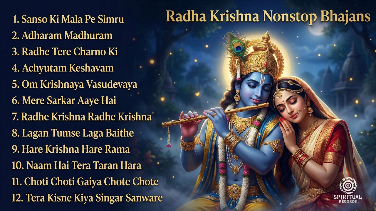 🔱 Radha Krishna Nonstop Bhajans | Peaceful Bhakti Songs for Meditation & Inner Peace 🙏