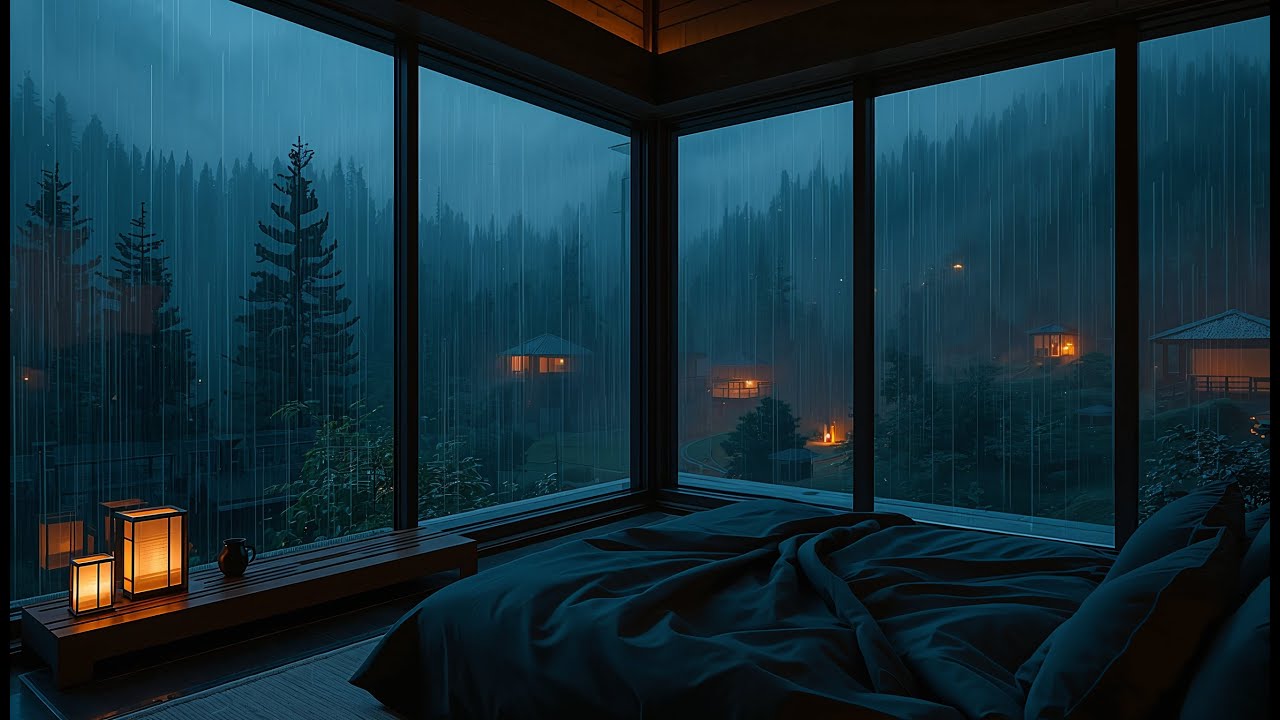 Gentle Rain Sounds for Deep Sleep |  10 Hours of Calm Ambient Rain