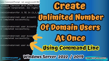 Create Unlimited Number of Domain Users At Once Using Command Line | Windows Server 2019 / 2022