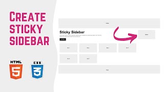 Create Sticky Sidebar on Scroll