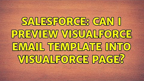 Salesforce: Can I preview visualforce email template into visualforce page?
