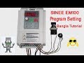 Sinee em100 parameter setting with wiring review and easy