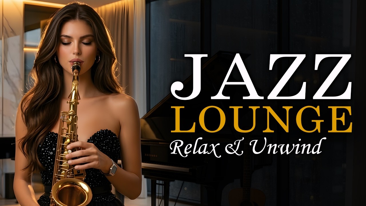 Relaxing Jazz Lounge Saxophone 🎶 Soft Instrumental Music for Focus ...