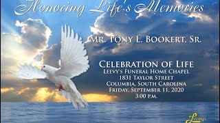 Mr. Tony Lucious Bookert Sr. - September 11, 2020- Leevy's Funeral Home Live Stream