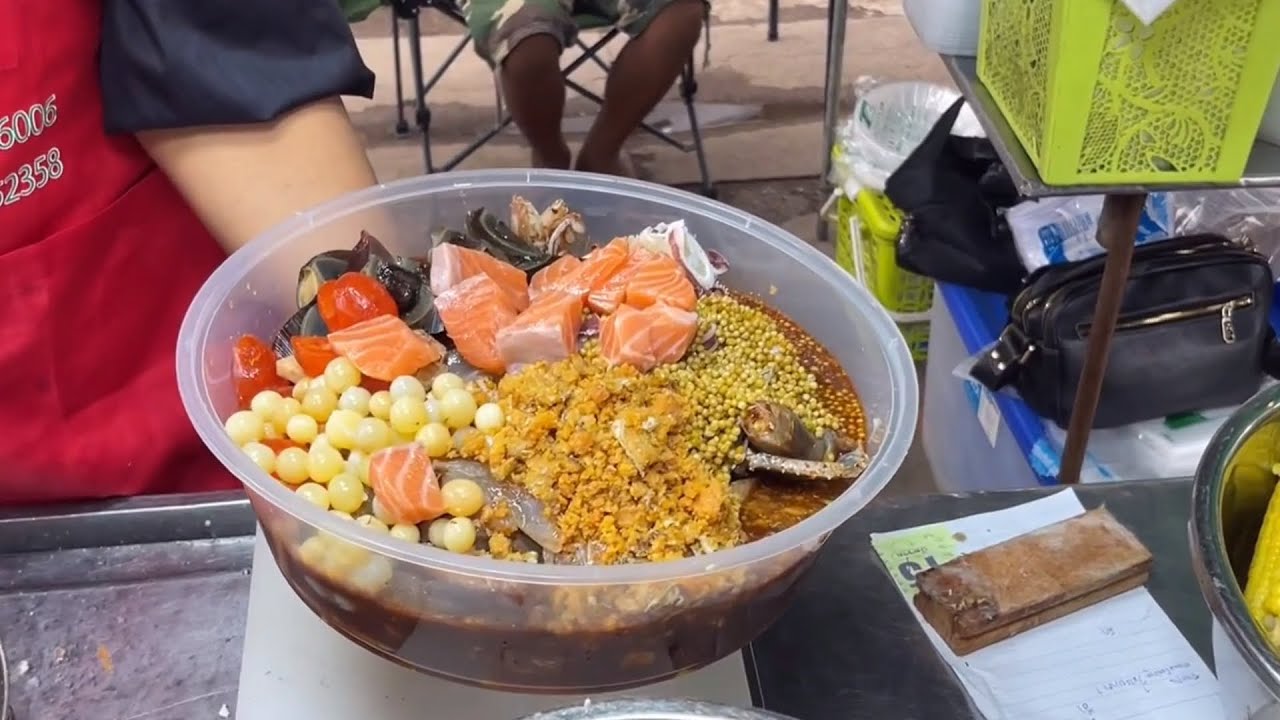 อยากกินอะไรก็ใส่เลยวัตถุดิบทางร้าน 14 อย่าง ร้านยำเจ๊หนึ่งแซ่บตามปากยำสูตรพริกป่นโบราณไม่ใส่ชูรส