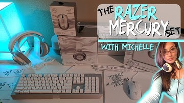 NEW Razer Mercury Set Unboxing Review! White Gaming Keyboard, Mouse, Headset, Mousepad Chroma/RGB