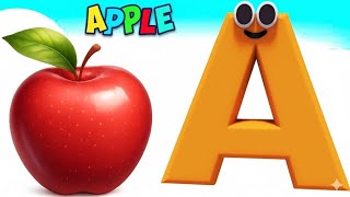 A for Apple B for Ball Phonics Song with Two Words ABC Alphabet Songs with Sounds for Kids Learning