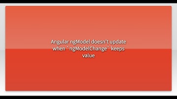 Angular ngModel doesn