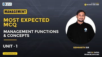 Most Expected MCQs 🔥🔥🔥 Management Functions and Concepts for UGC NET/SET Management