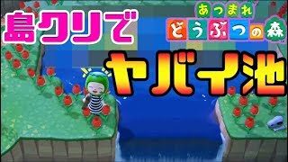 【あつ森】池でランドマーク作り！島クリ！　どうなる？夜活どうぶつの森 【あつまれどうぶつの森/switch】実況